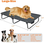 Elevated Dog Bed for Large Pet with No-Slip Feet, Foldable Portable Washable Raised Bed for
