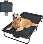 Elevated Dog Bed for Large Pet with No-Slip Feet, Foldable Portable Washable Raised Bed for